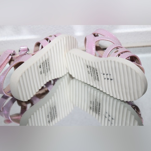 JELLYPOPS KIDS Pink Toddler Girl Sandals Size 5 with Silver Hearts BRAND NEW - Picture 5 of 6